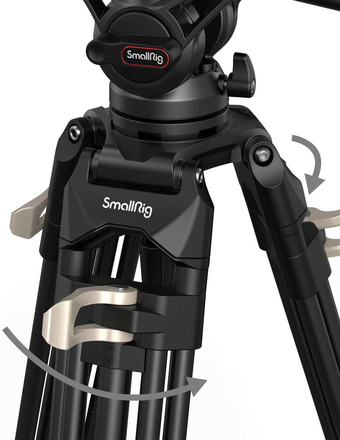 SmallRig 3751 - Trípode con cabezal fluido para vídeo AD-01